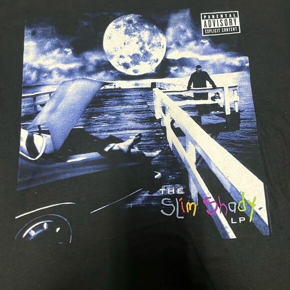 Slim Shady LP Shirt Small Album Cover Graphic Two Sided Eminem Licensed NWOT - Picture 7 of 7